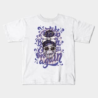 Beard glasses graffiti style Kids T-Shirt